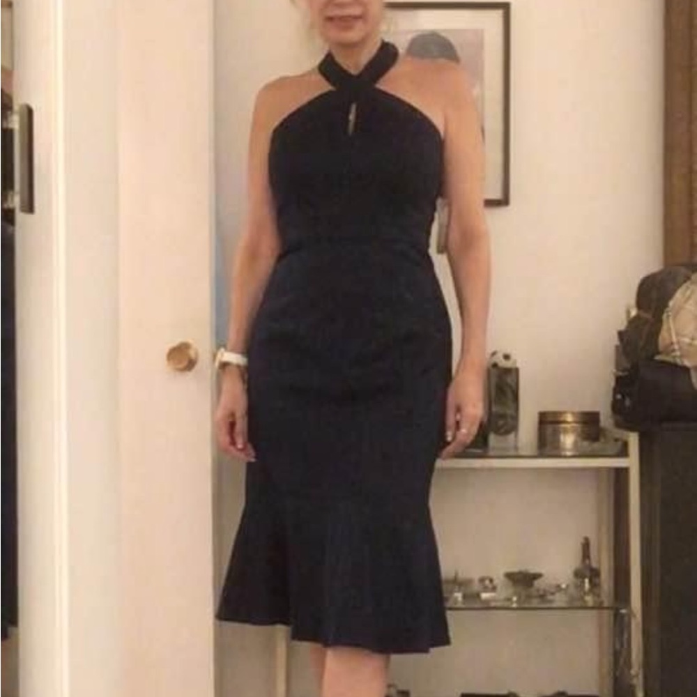 Eva Mendes New Navy blue cross over size M